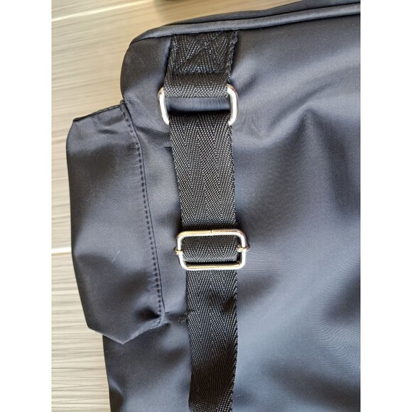 Frankie & Johnnie Black Nylon Purse Backpack With Silver Travel - Picture 5 of 9